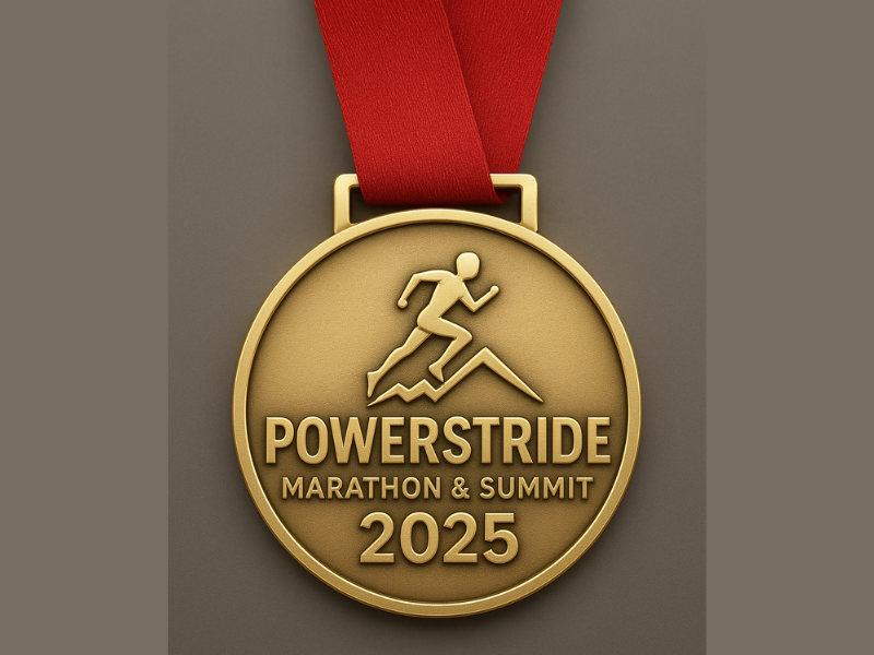 Finisher Medal - PowerStride Marathon & Summit 2025